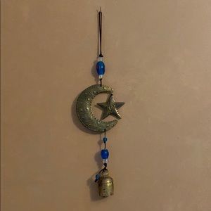 Moon and star wind chime